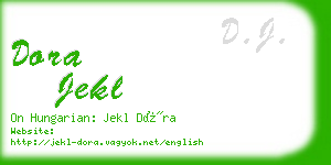 dora jekl business card